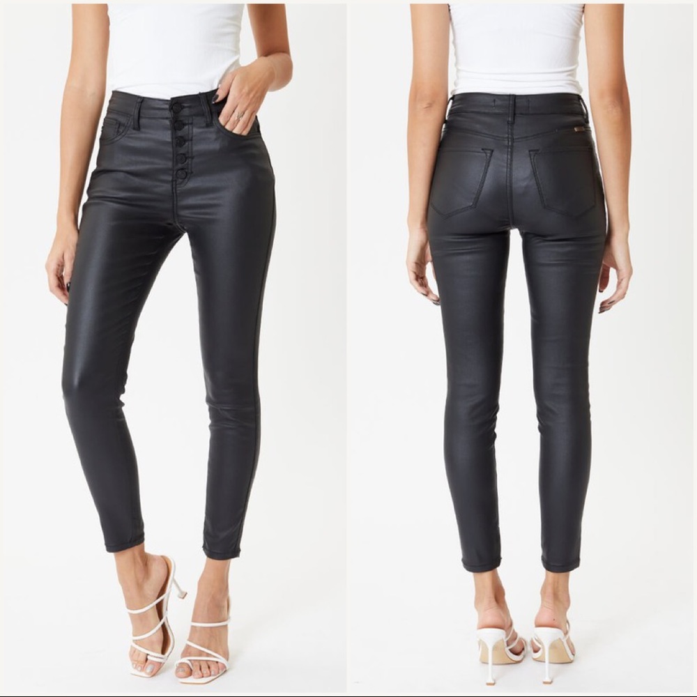 Last 1‼️ Button Fly High Rise Leather Skinny’s - Picture 3 of 5